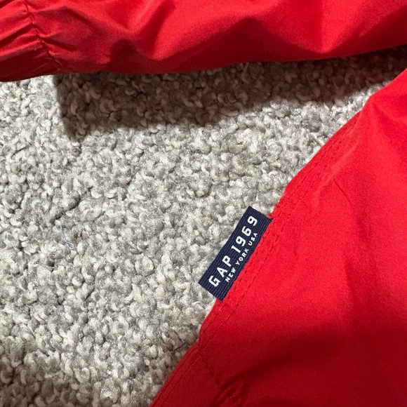 Baby Gap Kids Red Hooded Spring Jacket Size 2 - Picture 5 of 7